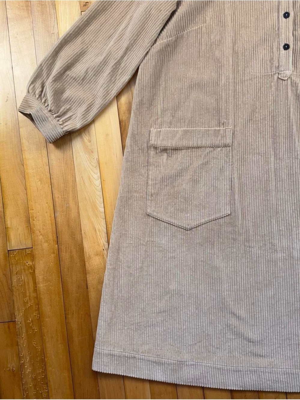 TOAST Corduroy Shirt Dress Beige Size 16 - Picture 8 of 8